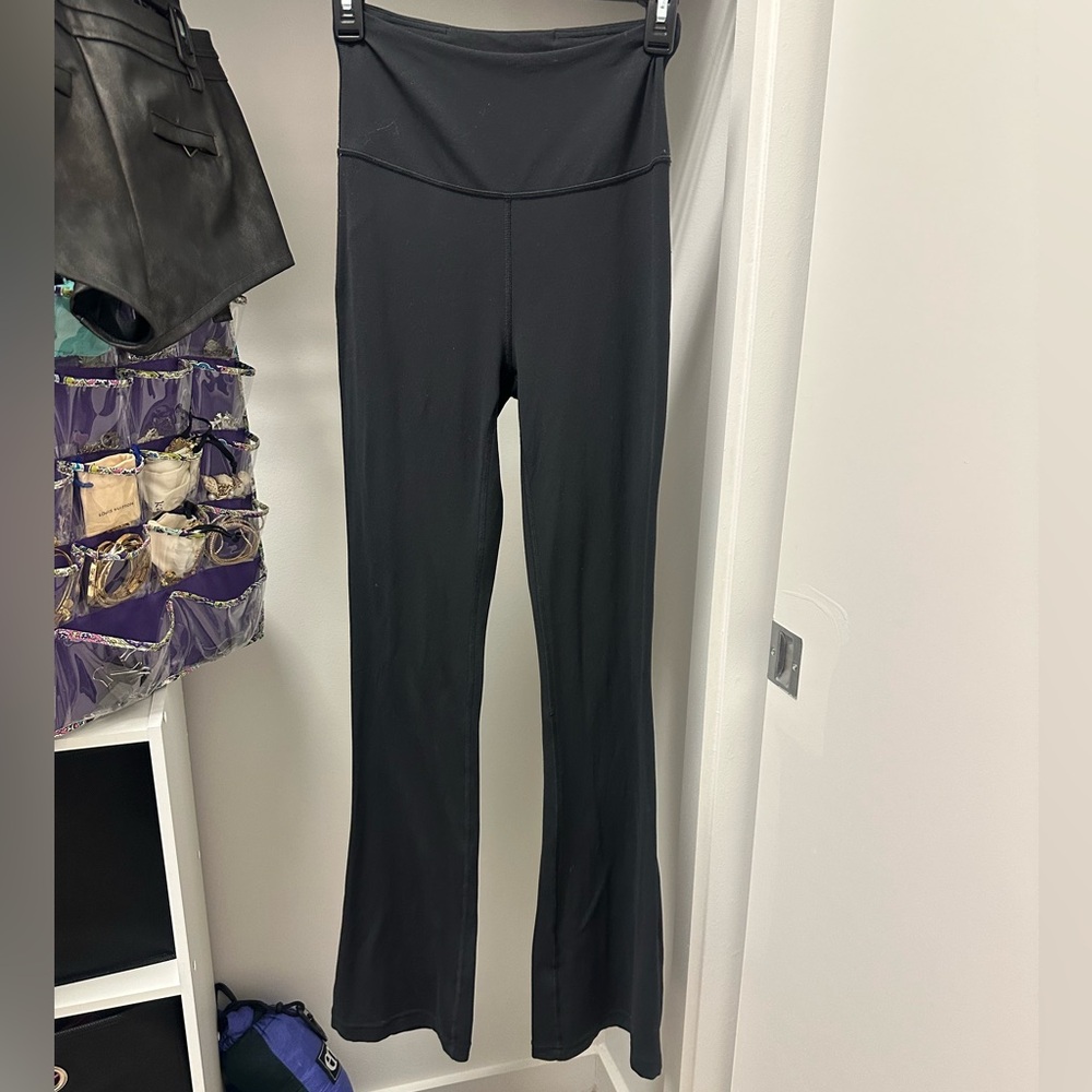 Black lululemon high rise groove nulu flare pants size 6